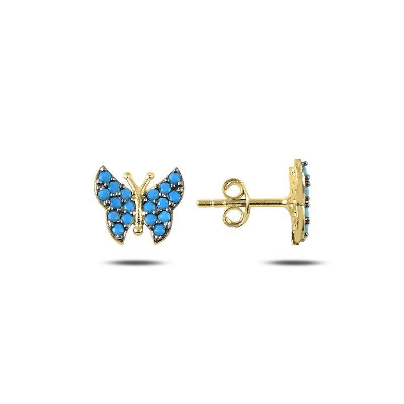 Butterfly Nano Turquoise Stud Earrings - E88018