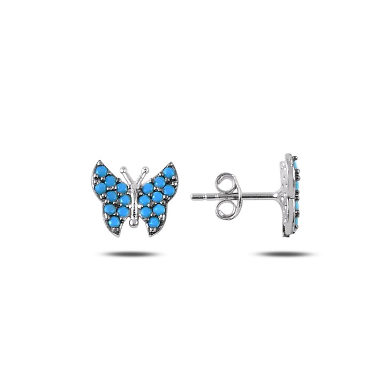 Butterfly Nano Turquoise Stud Earrings - E88018