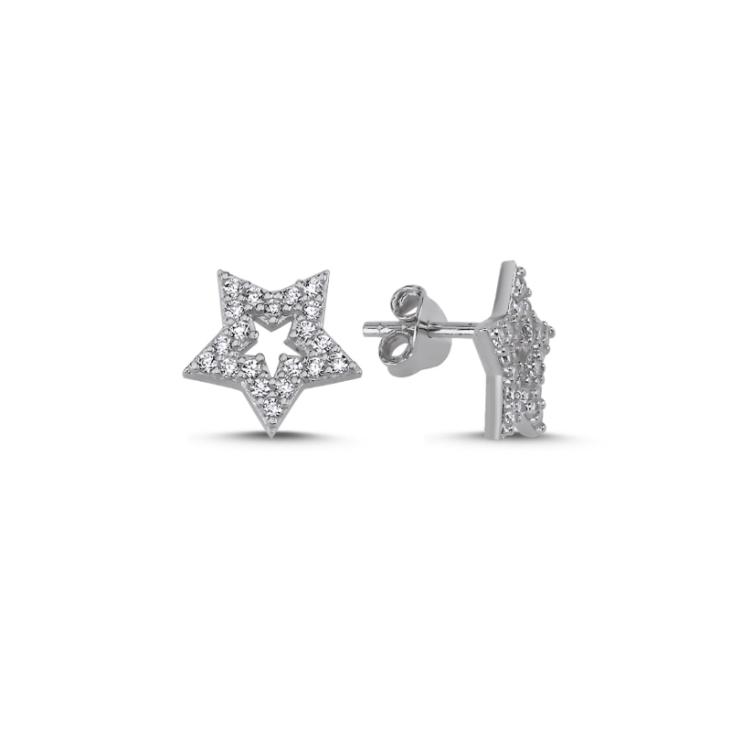 Star CZ Stud Earrings - E88022
