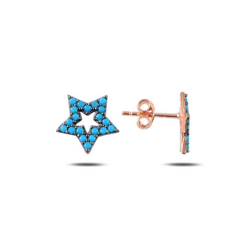 Star Nano Turquoise Stud Earrings - E88026