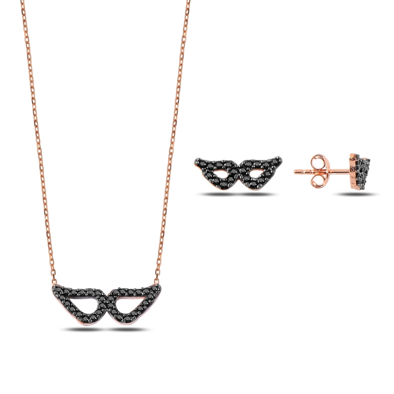 Wings Black CZ Set - S88032