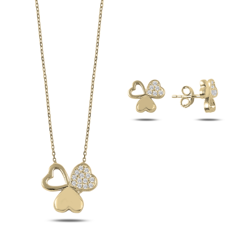 Hearts In Clover CZ Set - S88036
