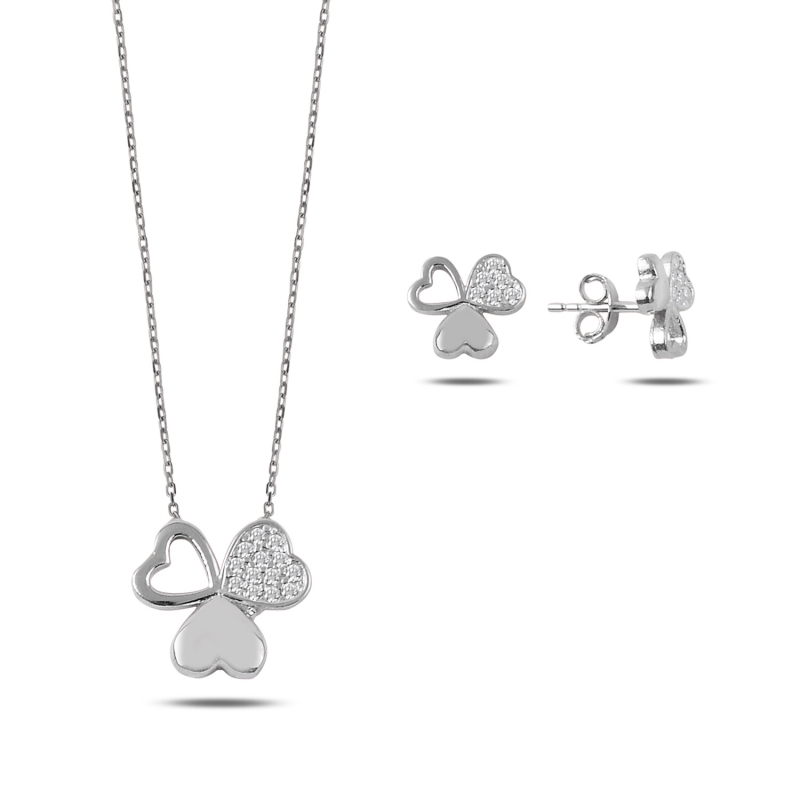 Hearts In Clover CZ Set - S88036