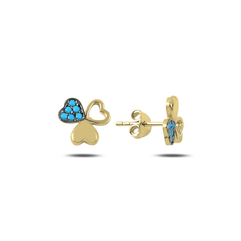 Hearts In Clover Nano Turquoise Stud Earrings - E88039