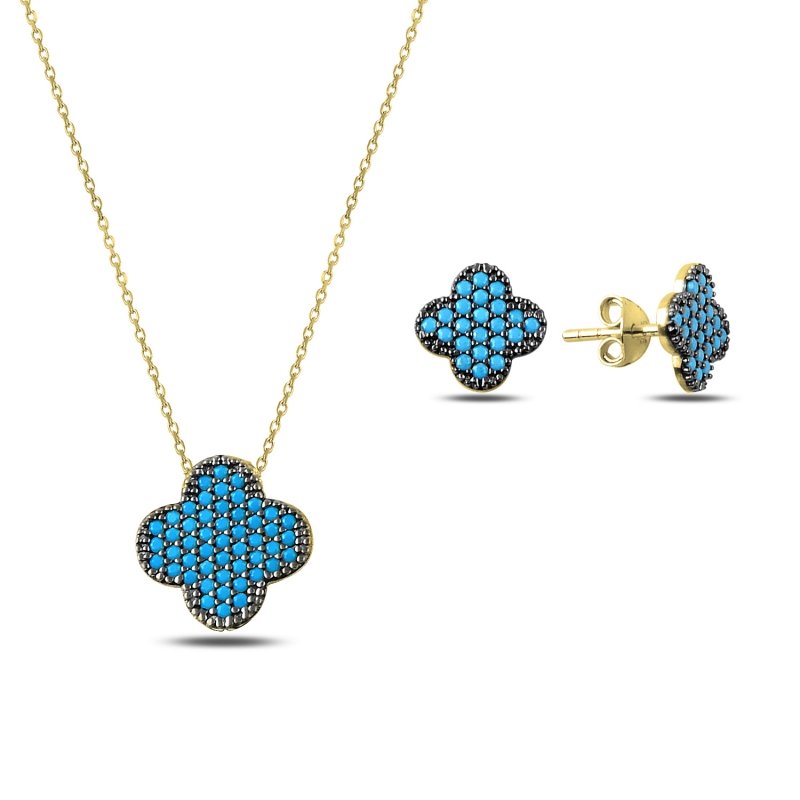 Nano Turquoise Quatrefoil Set - S88072