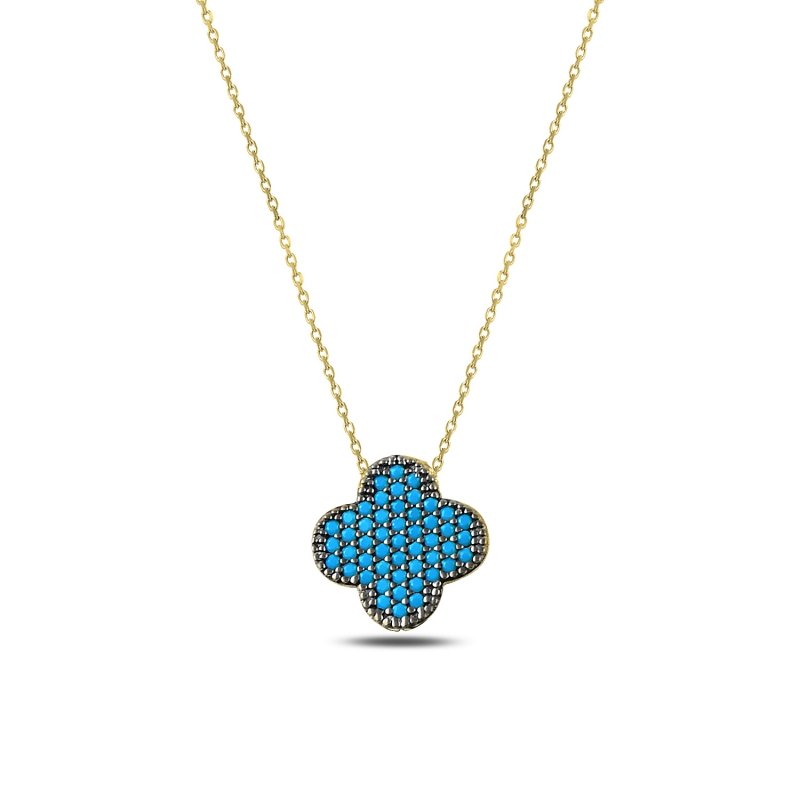 Nano Turquoise Quatrefoil Necklace - N88075