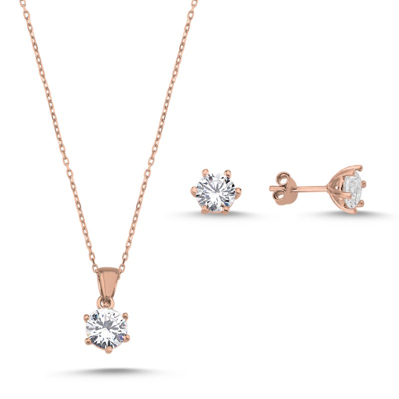 Round CZ Solitaire Set - S88077