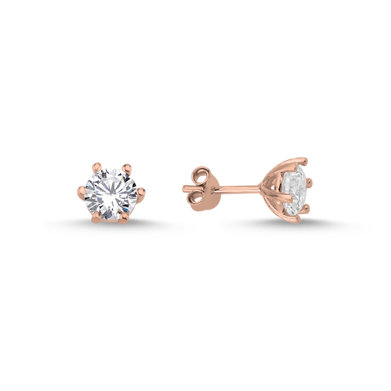 Solitaire 6mm CZ Stud Earrings - E88078