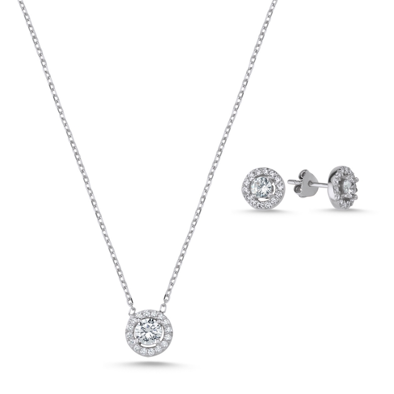 Halo Solitaire CZ Set - S88079