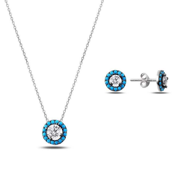 Halo Solitaire Nano Turquoise Set - S88081