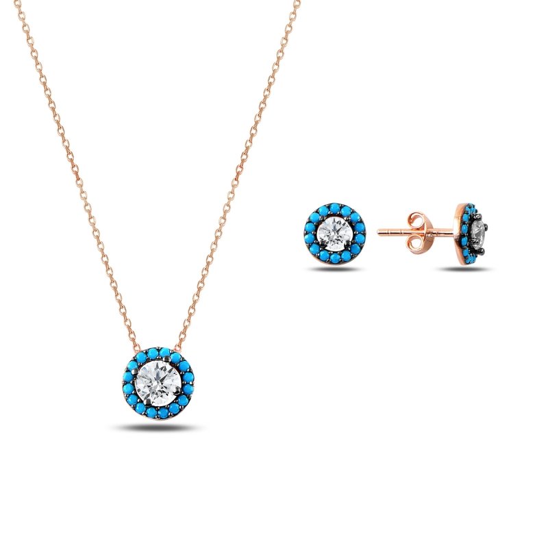 Halo Tektaş Nano Turkuaz Taşlı Set - S88081