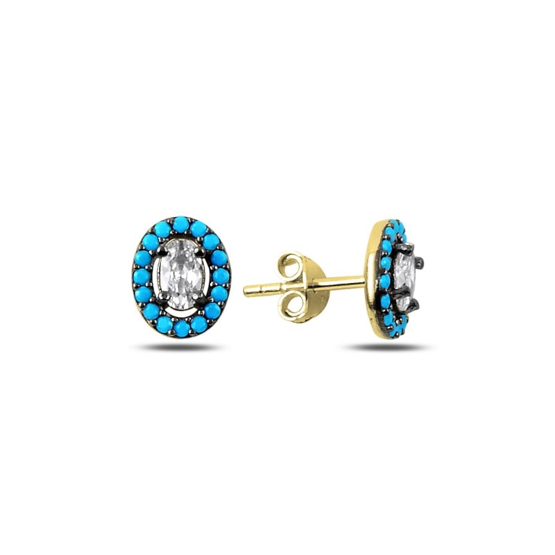 Nano Turquoise Solitaire Stud Earrings - E88086