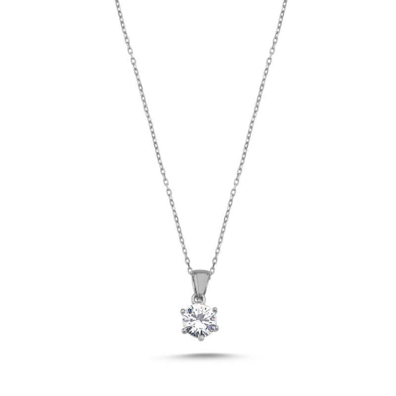CZ Solitaire Necklace - N88145