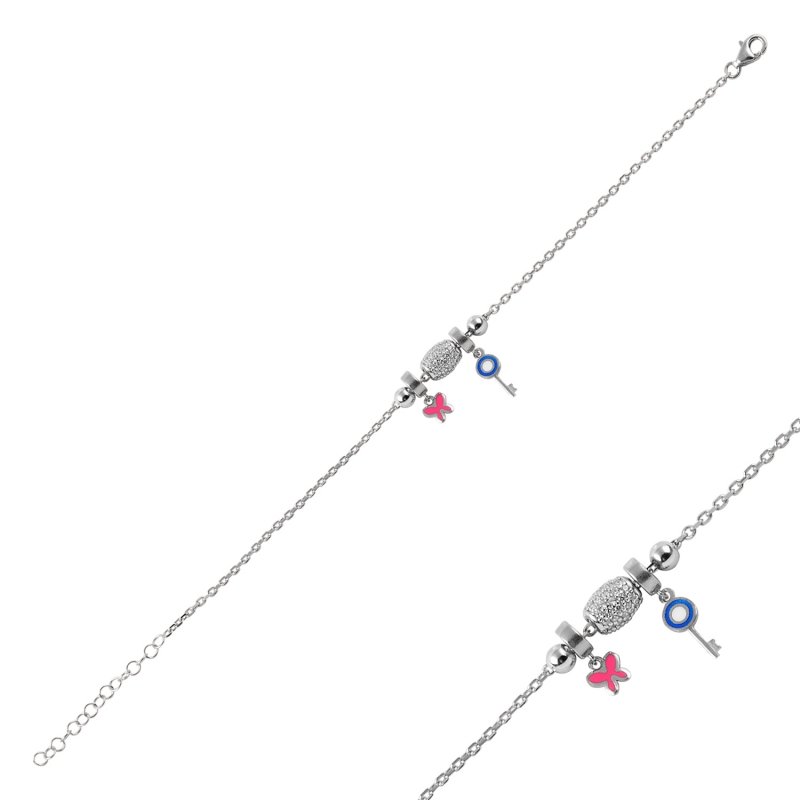 CZ Charm Bracelet  - B88176