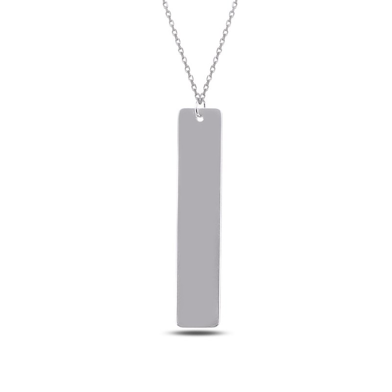 Vertical Bar Plate Necklace - N88260