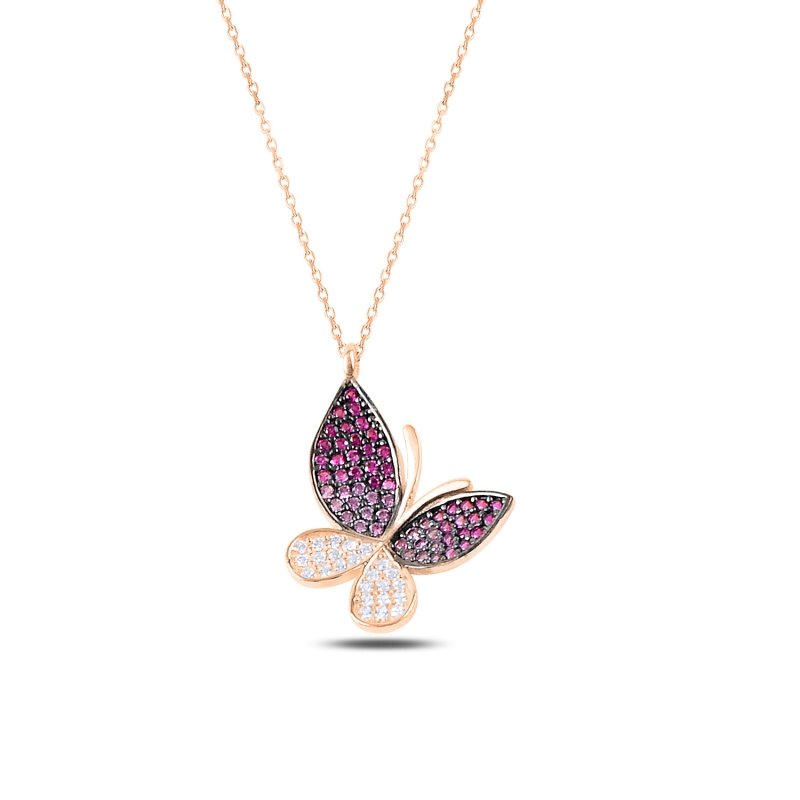 Butterfly Nano Shades of Pink Necklace - N88267