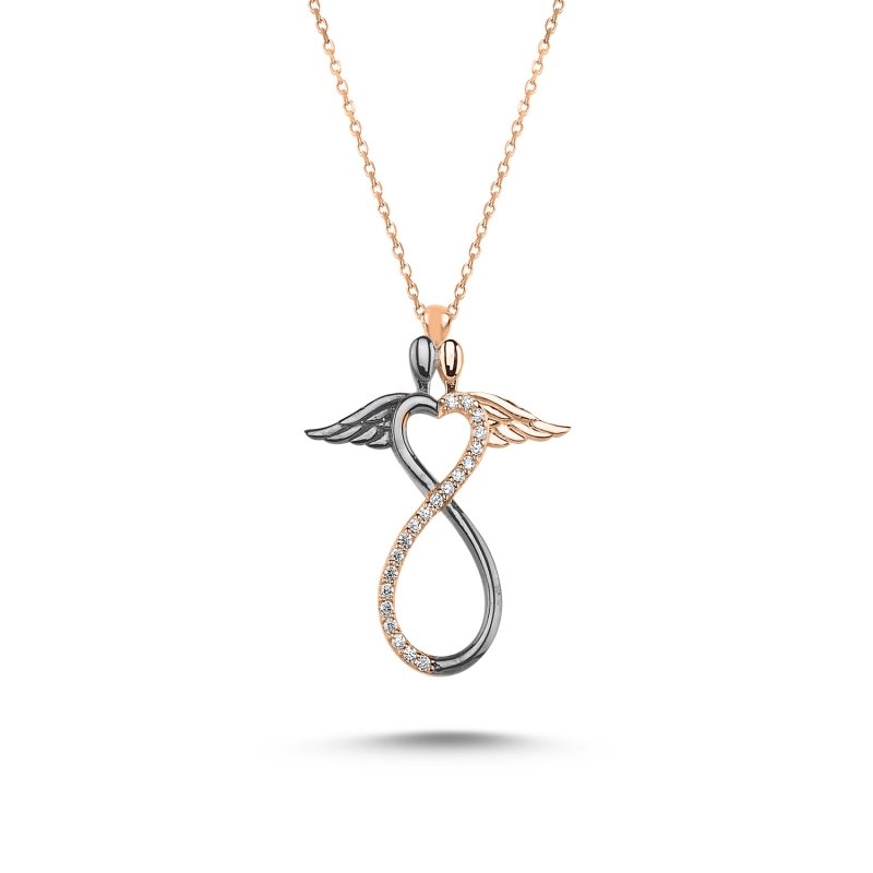 Infinity & Wing CZ Necklace - N88285