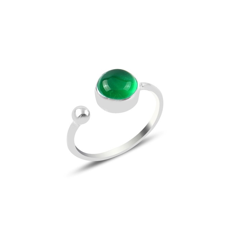 Green Agate Adjustable Size Ring - R88311