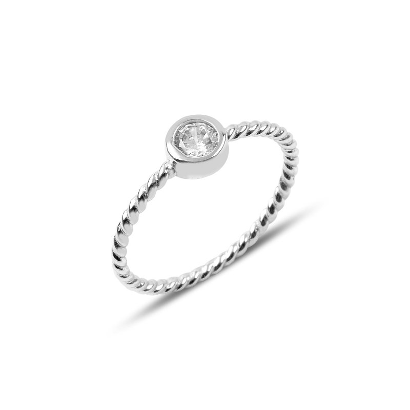 CZ Solitaire Ring - R88474