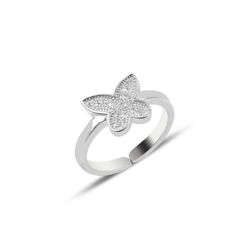 CZ Butterfly Child Adjustable Size Ring - R88565