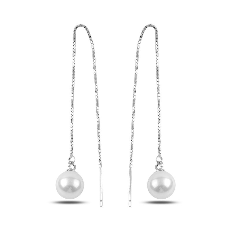 8mm Pearl Threader Earrings - E88928