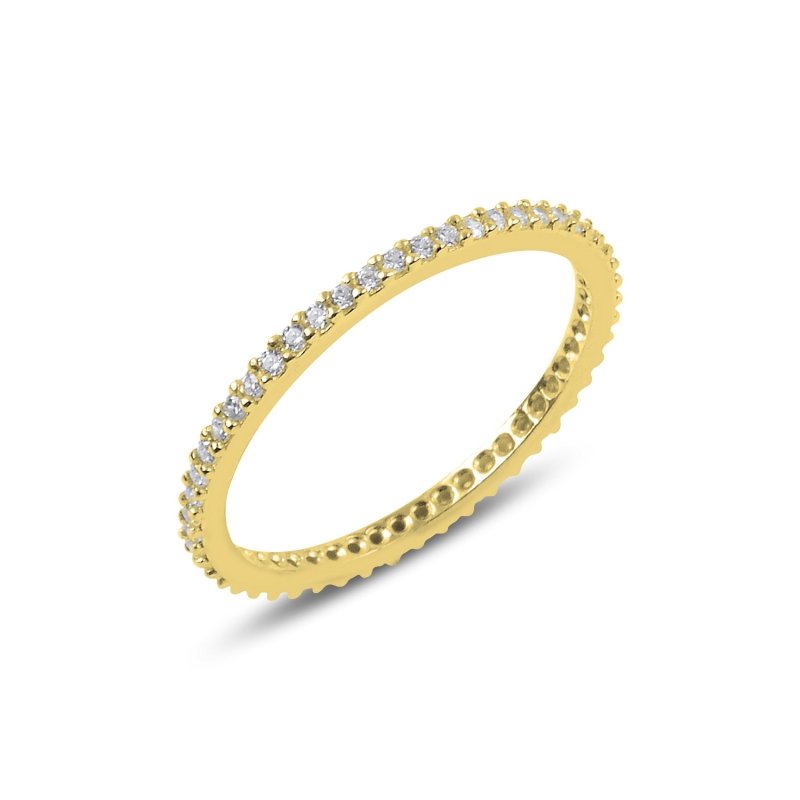 Single Row CZ Thin Eternity Ring - R89138