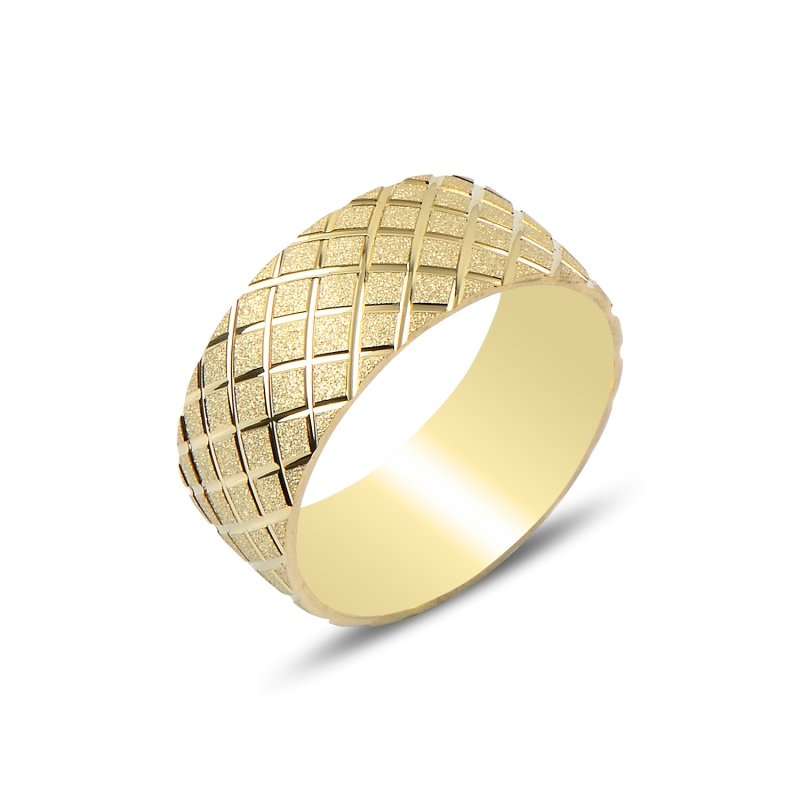 Rhombus Pattern Band Ring - WR89151