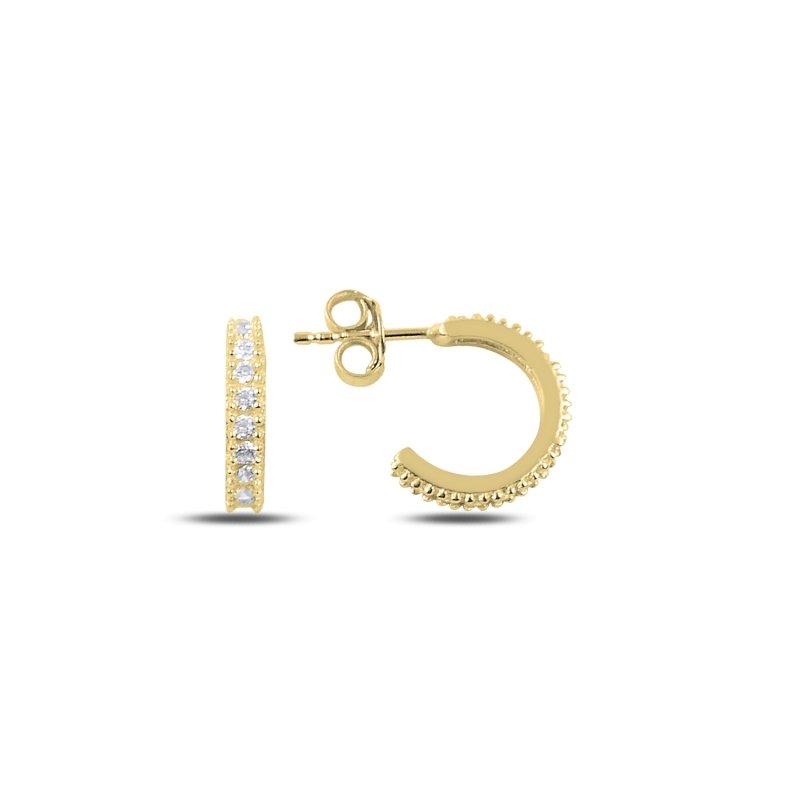 12mm CZ Single Row Eternity Hoop Earrings - E89174
