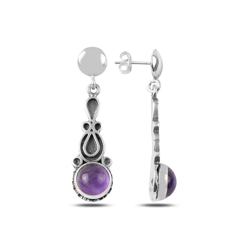 Amethyst Stone Handmade Earrings - E89199