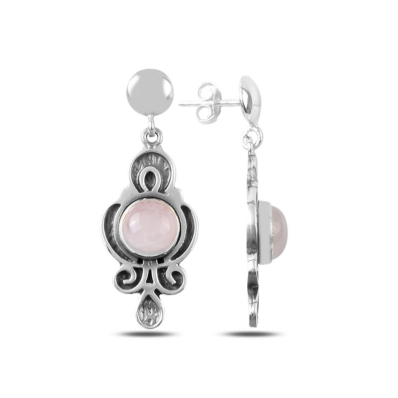 Rose Quartz Handmade Earrings - E89216
