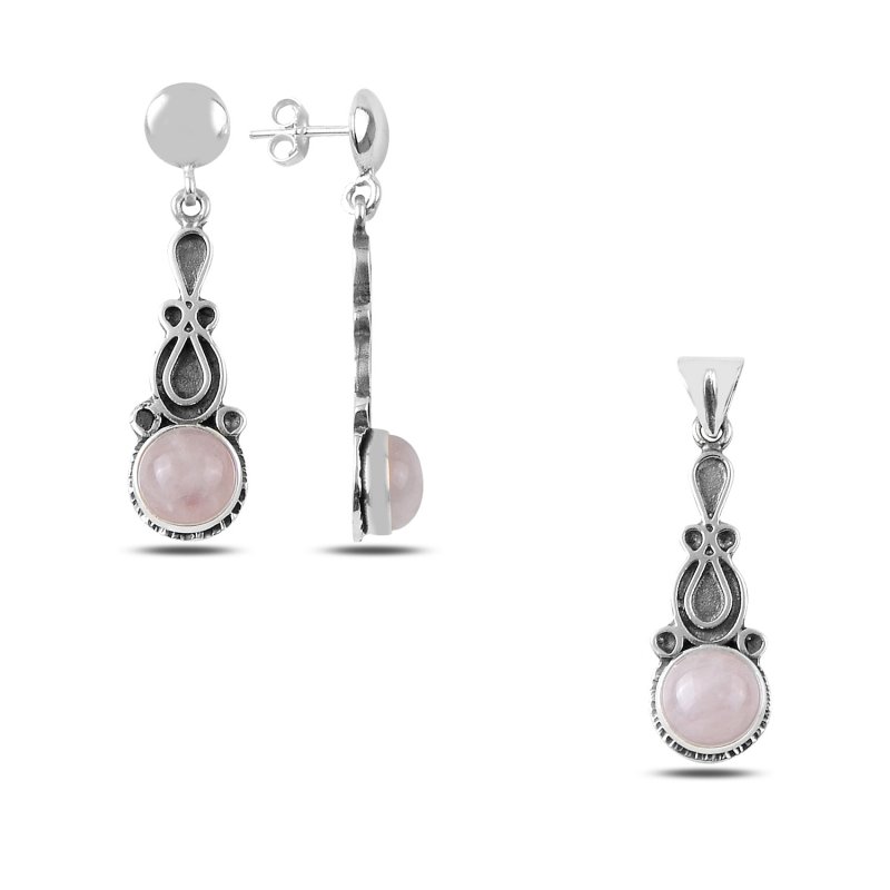 Rose Quartz Handmade Set - S89254