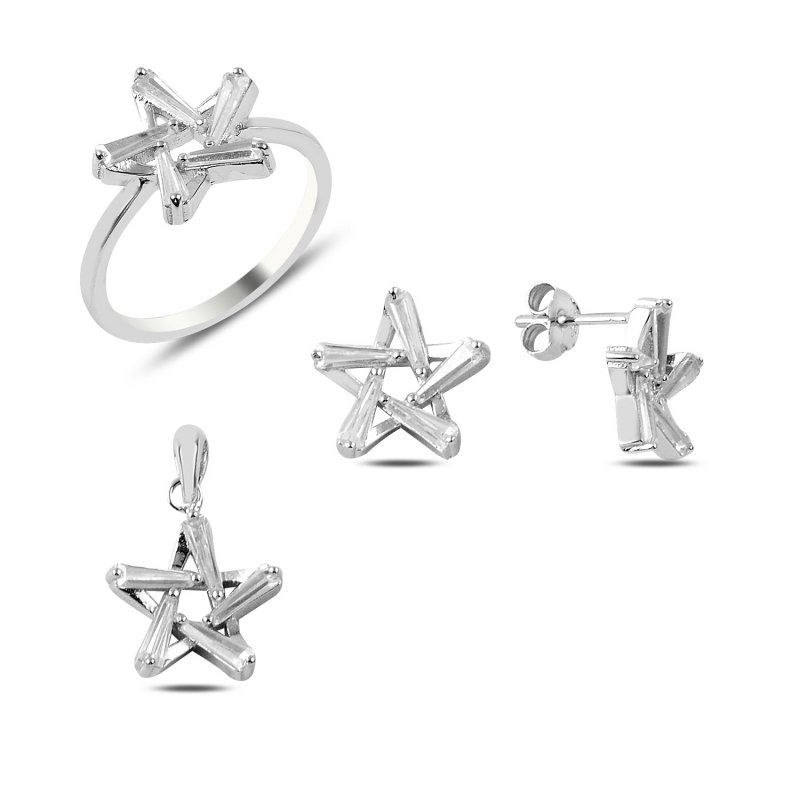 Star Baguette CZ Set - S89455