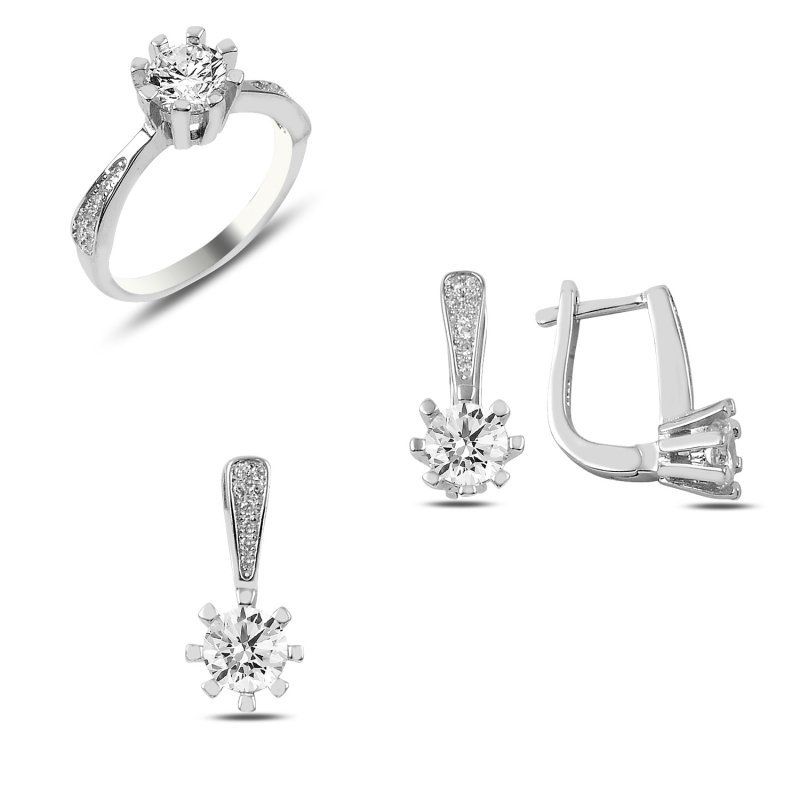 CZ Solitaire Set - S89456