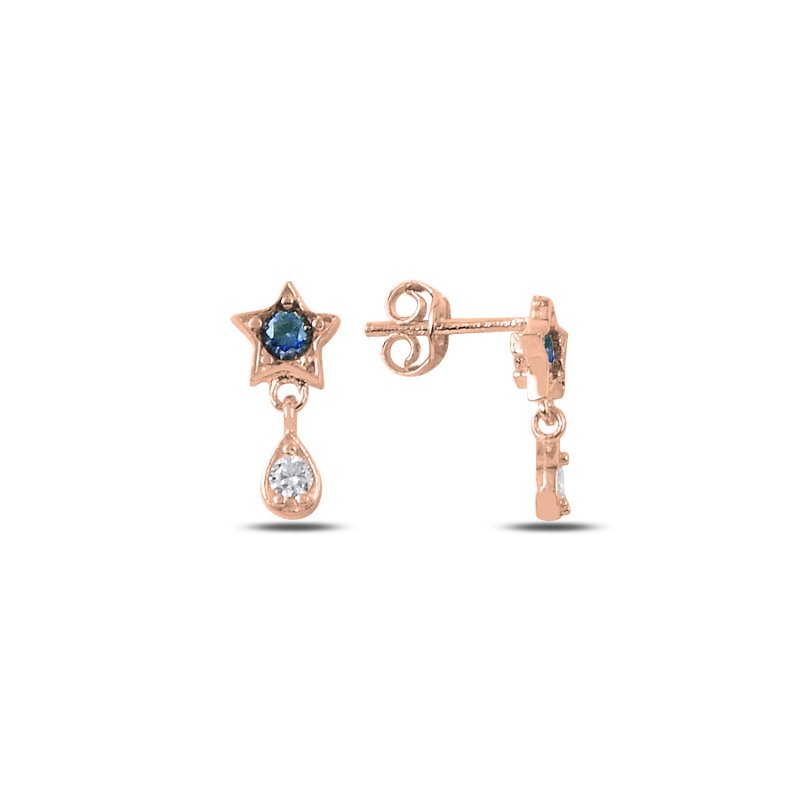Star Dangle CZ Stud Earrings - E89654