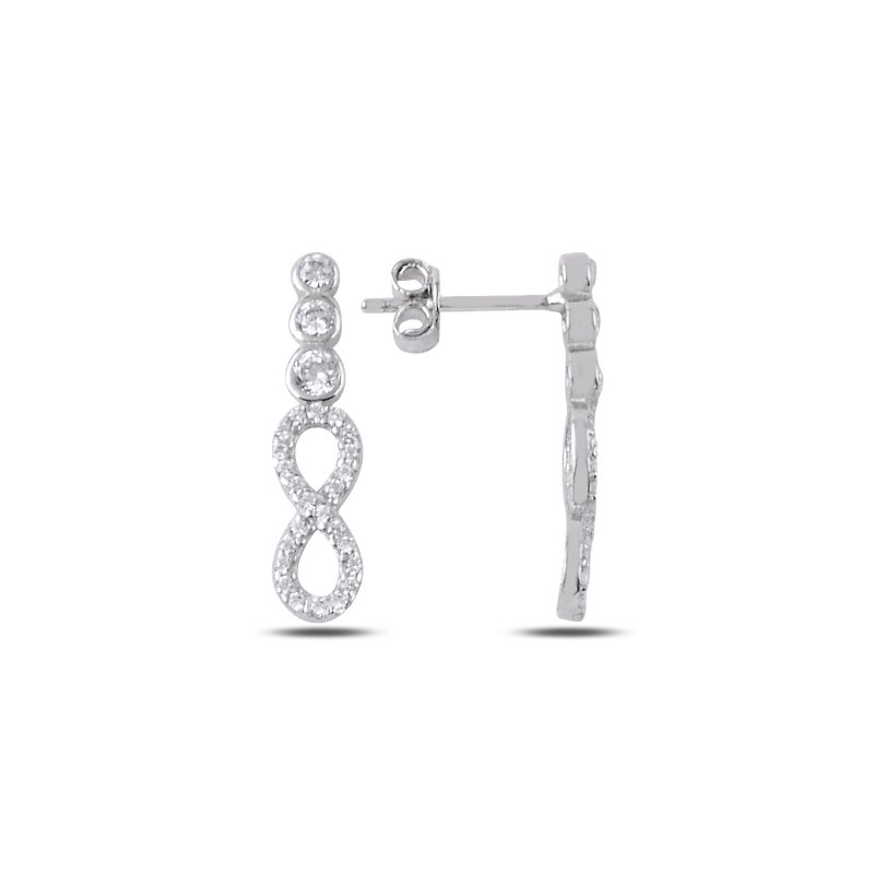 CZ Infinity Stud Earrings - E89658
