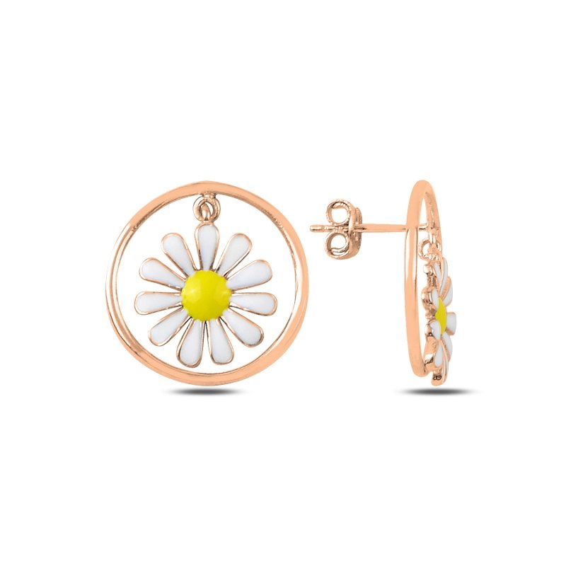 Enamel Daisy Drop Earrings - E89705