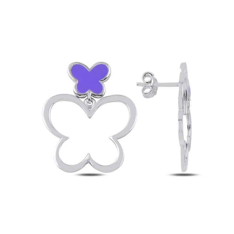 Enamel Butterfly Drop Earrings - E89708
