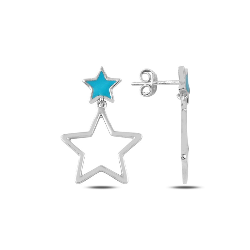 Enamel Stars Drop Earrings - E89714