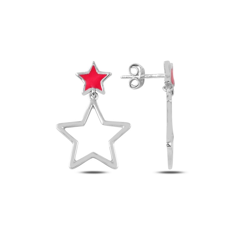 Enamel Stars Drop Earrings - E89715