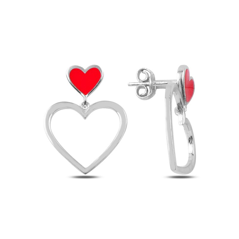 Enamel Hearts Drop Earrings - E89718