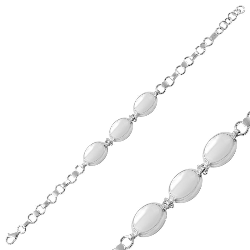 Mother of Pearl Sterling Silver Handmade Bracelet - B89726