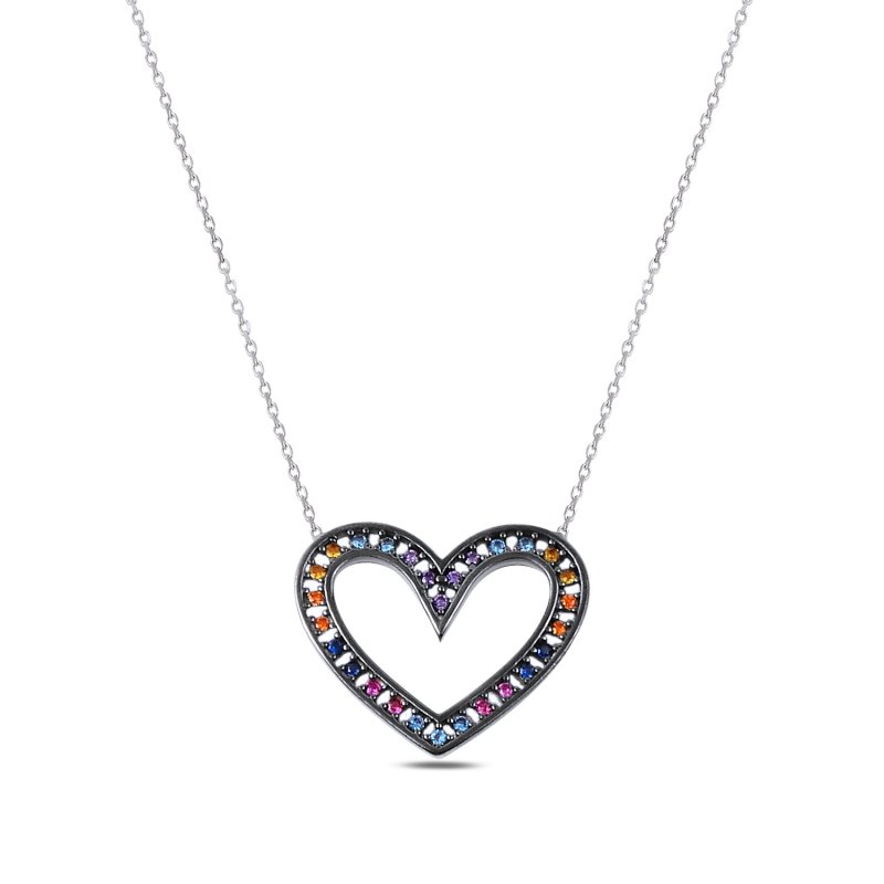 Heart Mix CZ Necklace - N89750