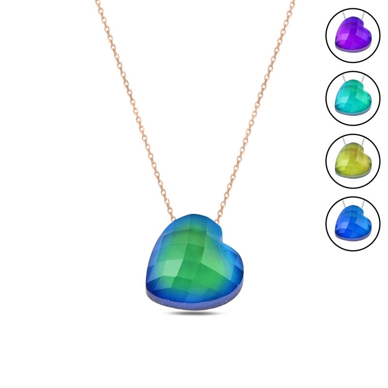 Mood Stone Heart Necklace - N89752
