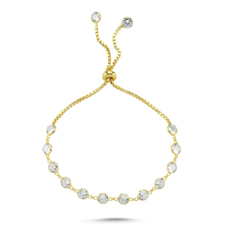 Tennis CZ Adjustable Sliding Bracelet - B89981