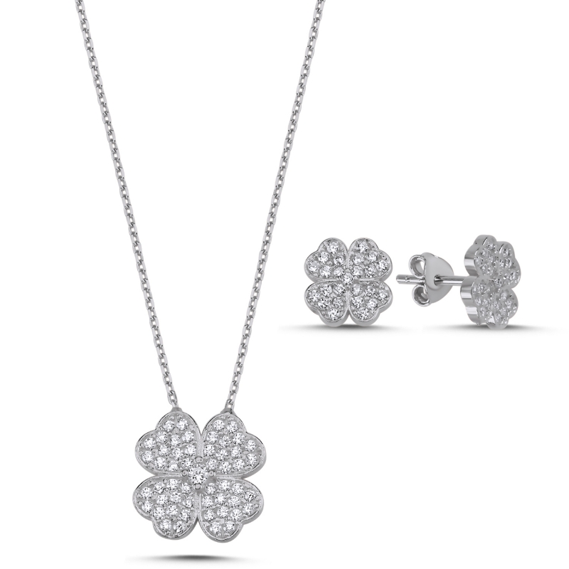 Heart In Clover CZ Set - S89992