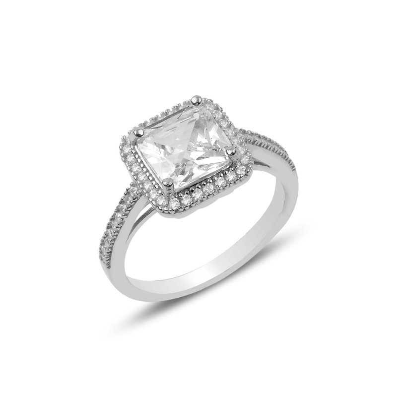 Baguette CZ Solitaire Ring - R90017