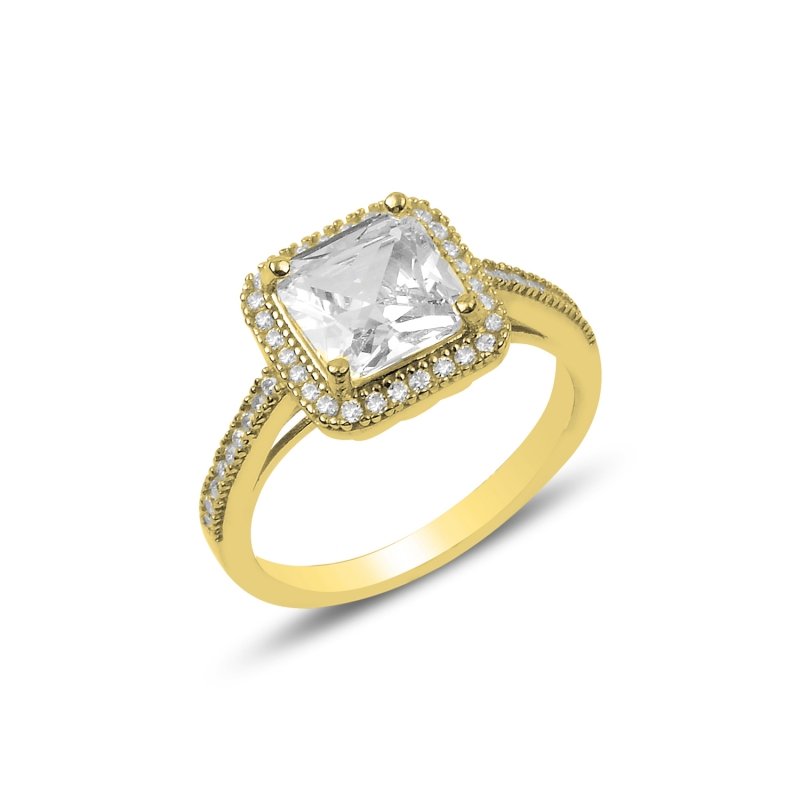 Baguette CZ Solitaire Ring - R90018