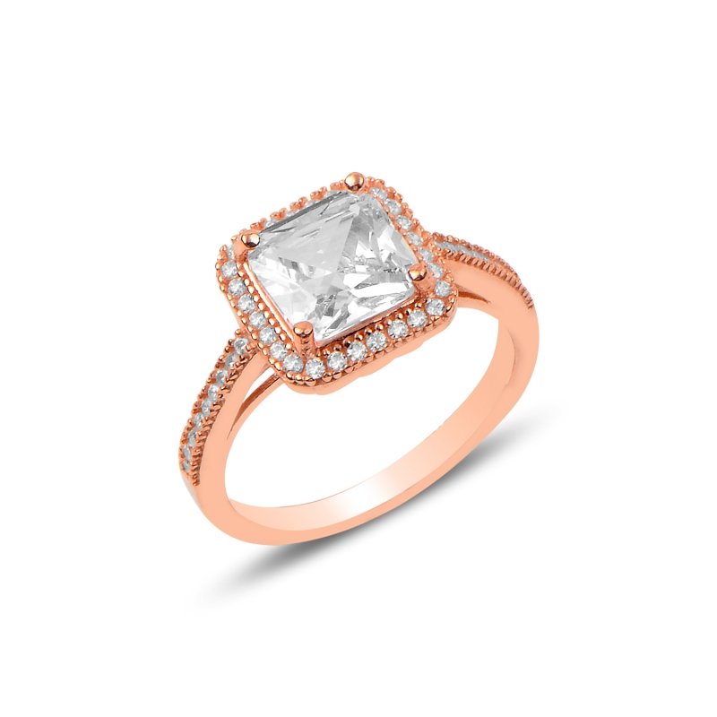 Baguette CZ Solitaire Ring - R90019