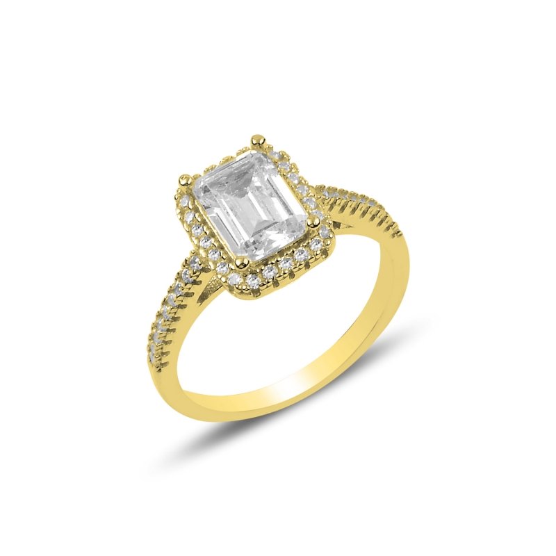 Baguette CZ Solitaire Ring - R90021