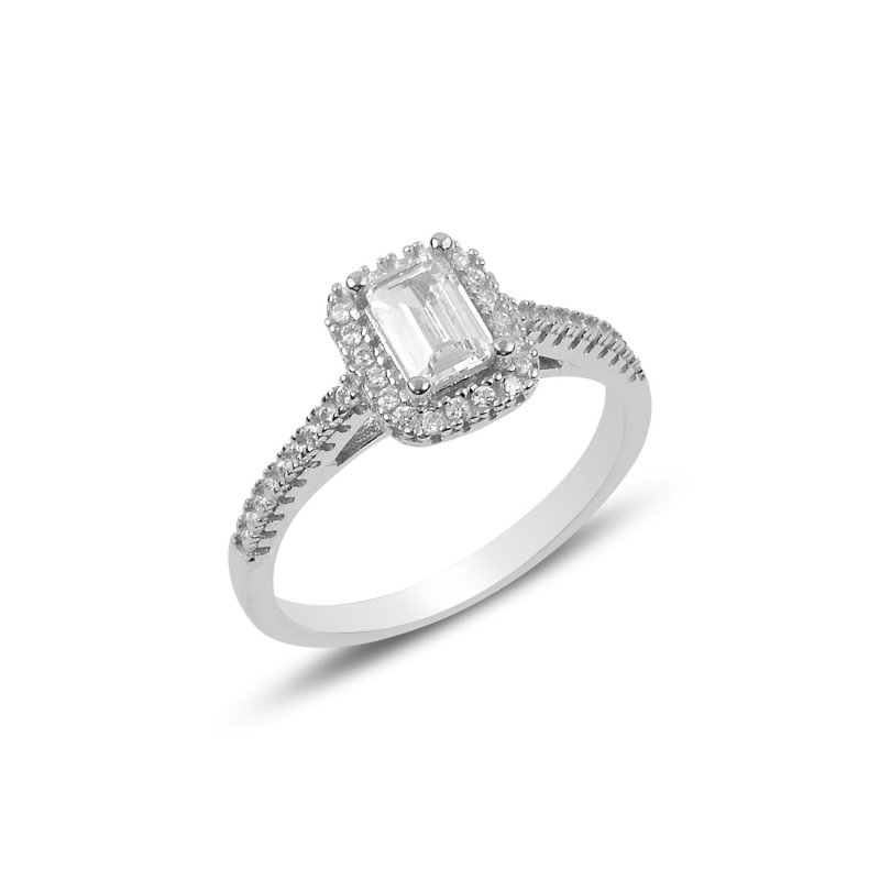 Baguette CZ Solitaire Ring - R90023